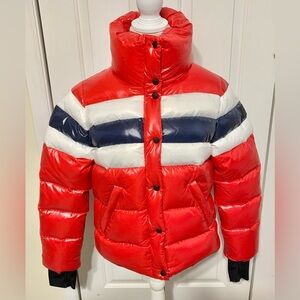 SAM Lindsey Jacket Down Puffer - Red White Blue - Cherry - L